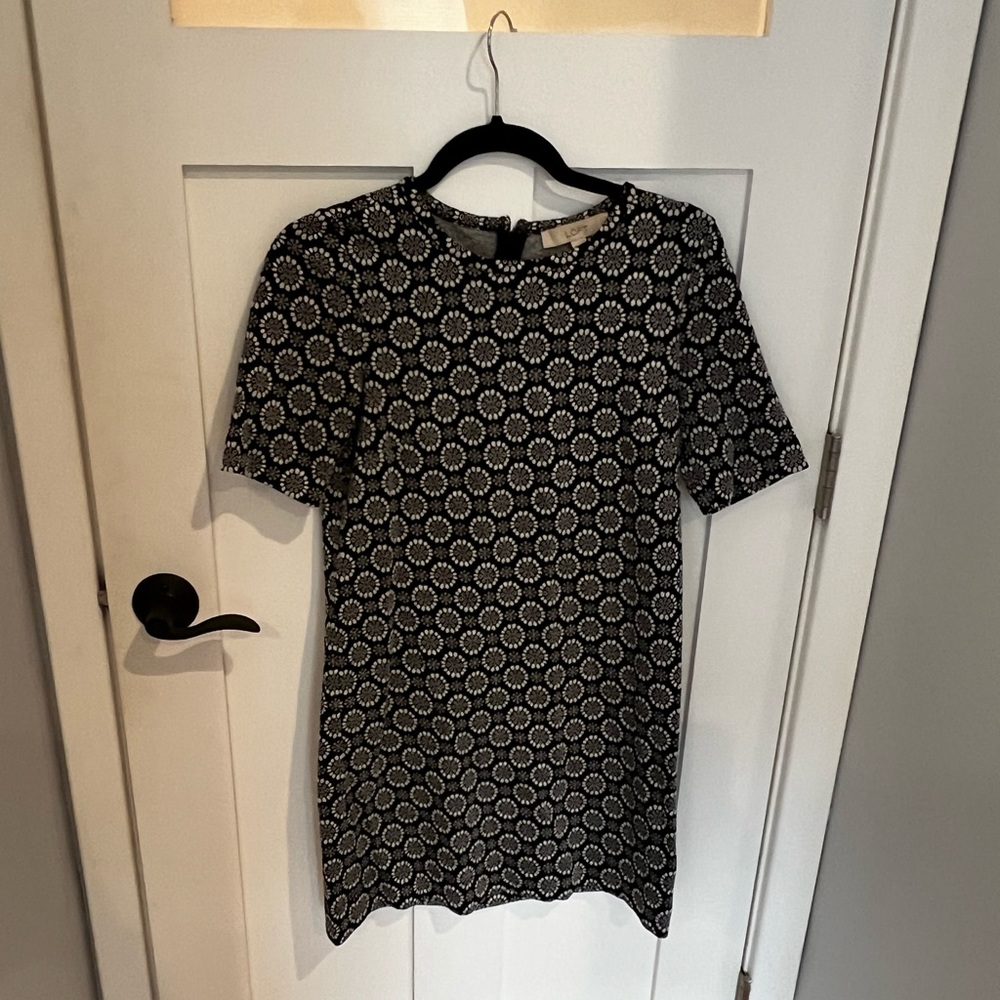 LOFT geometric mini dress xs